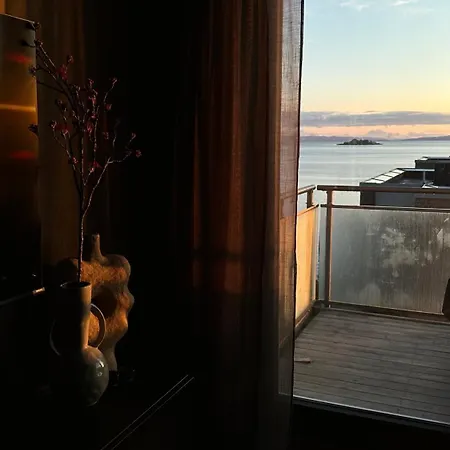 Toppleilighet Med Nydelig Utsikt Til Munkholmen
